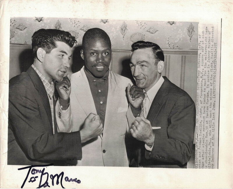 Autographed 1955 Tony DeMarco Photo Autographed 1955 Tony DeMarco Photo